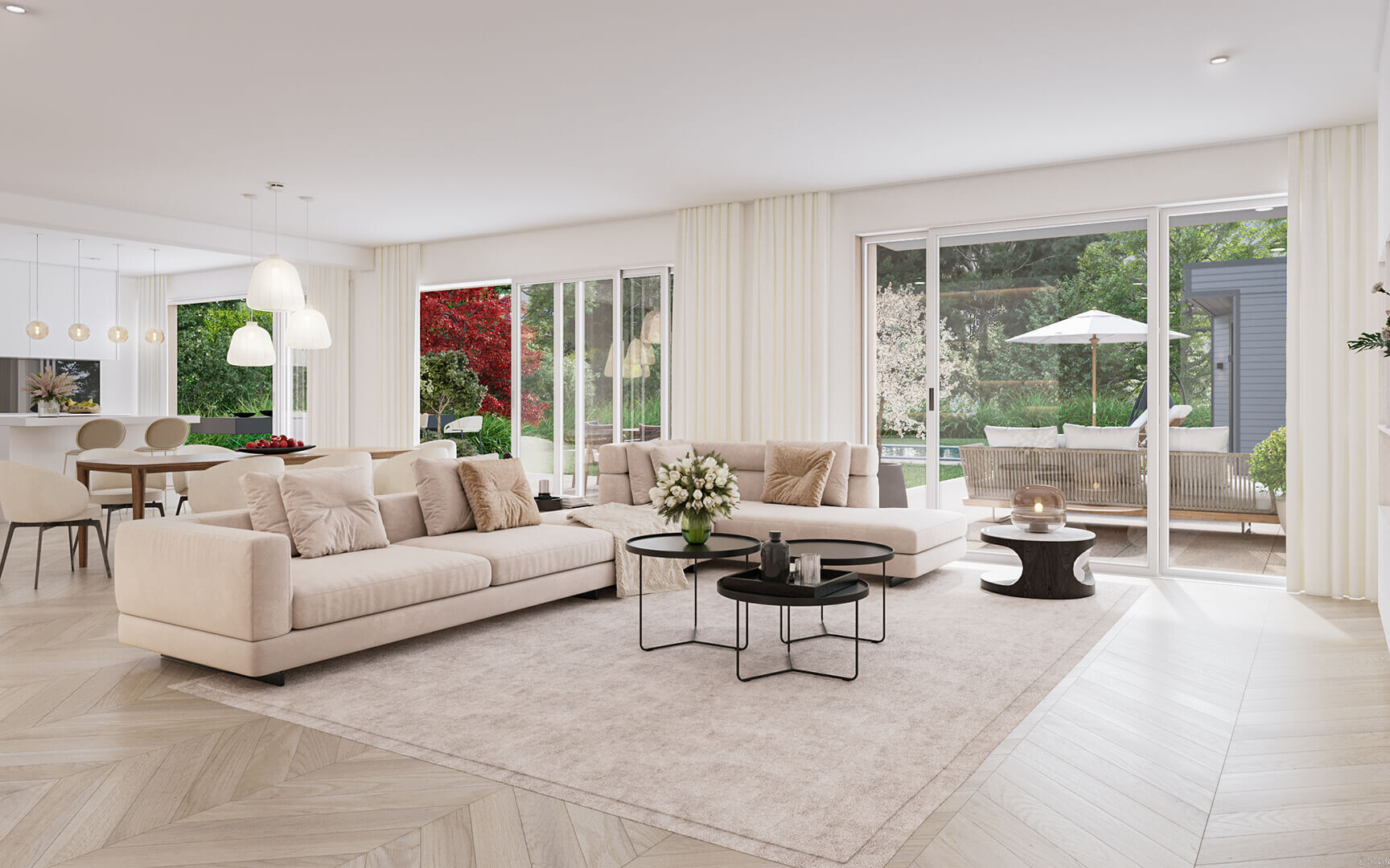 Villa Schönbrunn Top 1 großzügiges Wohnzimmer
